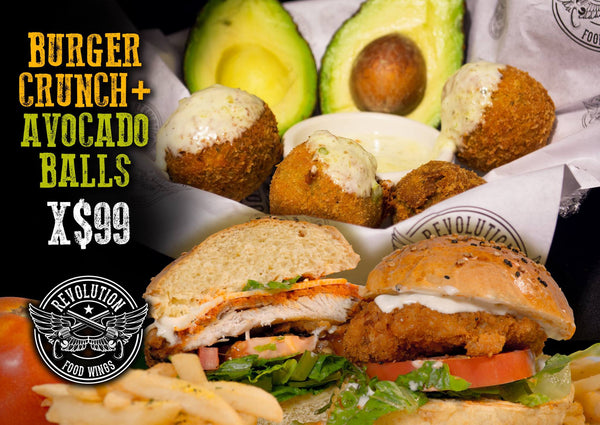 Promo Burger Crunch + Avocado Balls